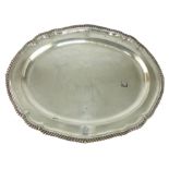 Antique George IV Sterling Silver meat serving dish by Robert Garrard II, London 1824.