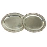 Pair of Antique Victorian Sterling Silver meat / poultry serving dishes by Joseph Hodgson,