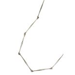 A vintage silver Georg Jensen necklace consisting of baton links. Length 65cm / 25”.