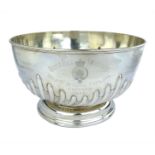 Antique Victorian Sterling Silver punch bowl by Mappin & Webb, London 1894.