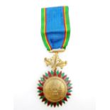 Thailand medal, Order of the Crown, commander, enamel sun 'petals', 4.7cm dia.