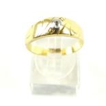 18ct yellow gold diamond solitaire ring the collet set stone approx 0.2ct
