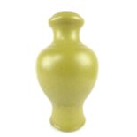 Chinese celadon baluster vase 25cm H