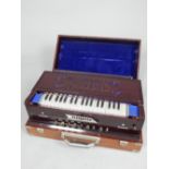 Indian table top harmonium 'Selecta' model 37 key 9, 62cm w.