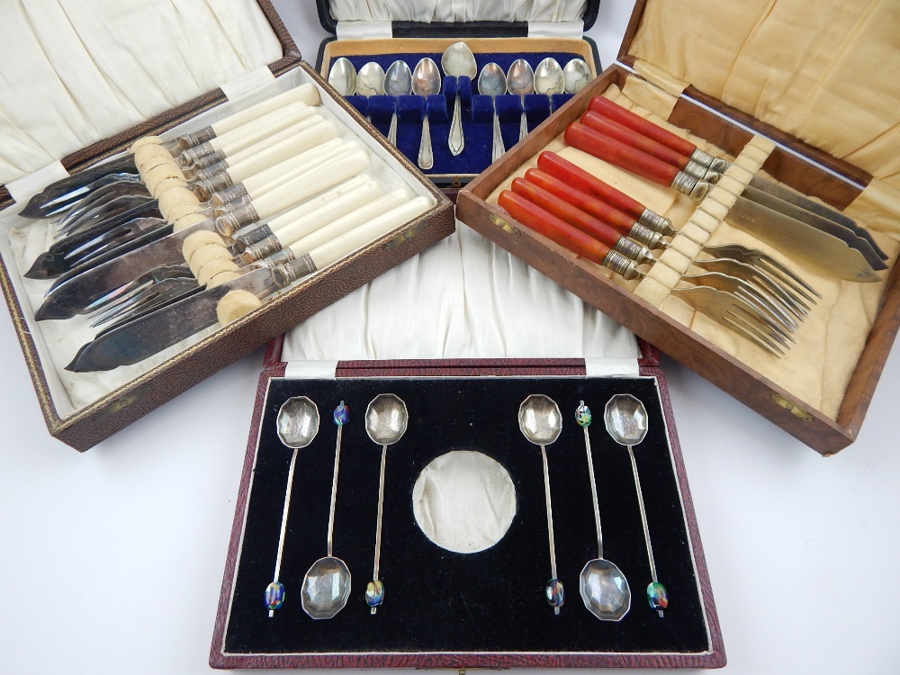 Quantity of plated flatware, including boxed sets. - Image 3 of 4