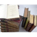 Set of Lingard's History of England, 13 volumes, leather spine and gilt tooling, pub.