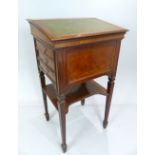 Edwardian clerk, maitre d' standing Davenport, mahogany,