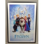 'Frozen' DIsney cinema poster, framed, 91.5 x 60.8cm.