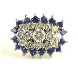 Diamond and sapphire dress ring,