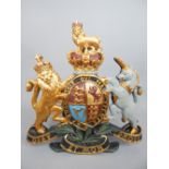 Royal coat of arms wall plaque,