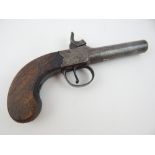 Late 18th/early 19th pistol 2 3/4" barrel, percussion cap firing,