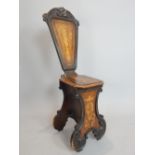 Dutch 19th C hall chair,