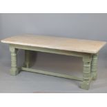 Contemporary pine plank top table,