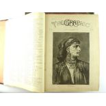 Books, Volumes I and 2 of The Graphic, illustrated bound newspapers, 1869 on.