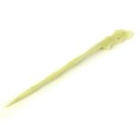 Chinese white jade hair pin, 22cm l