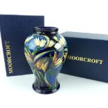 Moorcroft Pottery tubeline vase, Loch Hope pattern, designed by Philip Gibson, 2004, boxed, 15.8cm