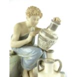 Royal Dux figure, Pot Painter, 19cm h