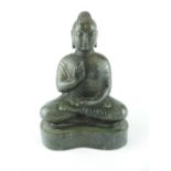 Carved soapstone figure of Buddha, 19cm h