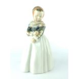 Royal Copenhagen porcelain figurine 'Amager Girl Standing', factory mark and model no 1251 to