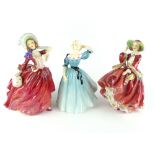 Royal Doulton figure, Top o' the Hill HN1834, 18cm h, together with two others including Celeste