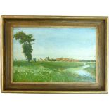 20th century Belgian school, study of landscape, oil on canvas, signed lower left Louis Clesse,