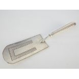 Silver cake slice or asparagus server, London 1799 by William Eley and William Fern,