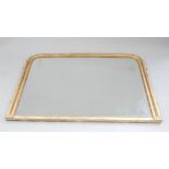 A 19th Century gilt framed overmantel mirror, approx. 110cm h, 145.5cm w, 5.2cm d.