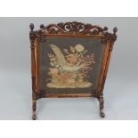 Victorian rosewood firescreen,