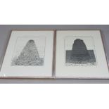 ichael Craig, a pair of fine etchings "The Tower of Babel" and "Noah's Ark",