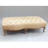 Louis XV style gilt and upholstered foot stool,
