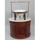 Early 20th century mahogany and marble topped washstand by Blyth & Sons,