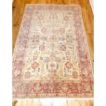 Ziegler carpet, floral design over honey ground, 285cm l,