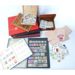 Collection of stamps GB and world, within six various albums and some loose in boxes,