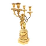 19th century four branch candelabra, in the manner of Auguste Moreau,