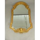 Large 19th century wall mirror in the manner of William Kent,