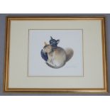 Lesley Fotherby, watercolour ''Mad Kittens'', signed, 33x 38cm (framed) with Chris Beetles