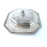 Persian silver sweetmeat dish & cover,