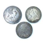 Charles II crown, 1667, laurel and robes, coin with 'national' heraldic shields, Victoria Crownn,