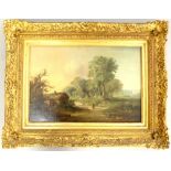 Manner of Rembrant, Landscape with Cottage on a Country Lane, oil on canvas,