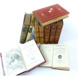 10 books; leather bindings, Byron Dickens, Homers Ilaid.