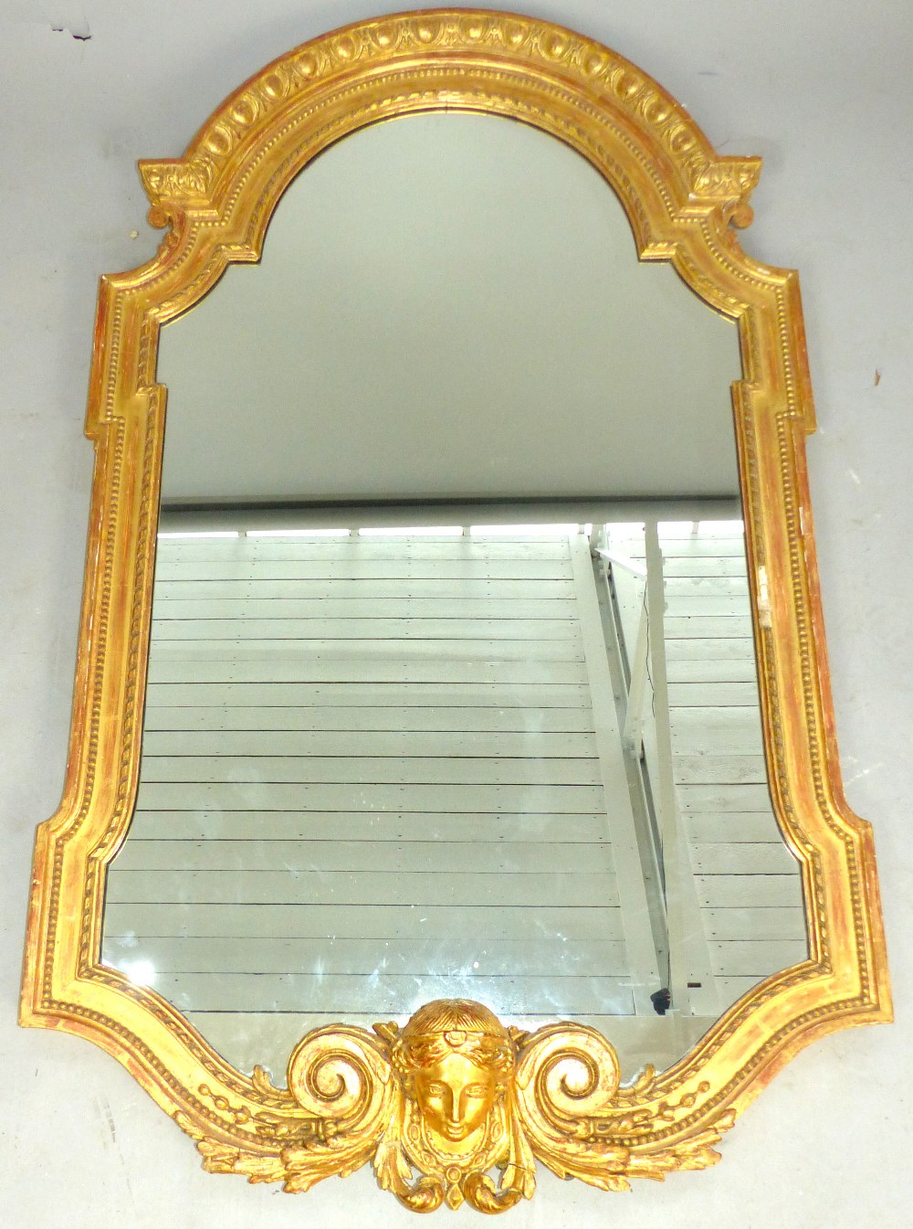 Large 19th century wall mirror in the manner of William Kent, - Image 2 of 5