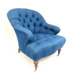 Tub chair, of Georgian style, button back upholstery,