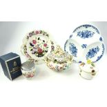 Herend porcelain fruits and flowers sucrier, encrusted rose finial to cover, 10cm h,