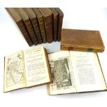 18th and early 19th Century books including Hogarth's works (2 vols) with copper plate engravings