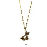 SALVADOR DALI A rare 18ct gold Boy and Dolphin surrealist necklace designed by Salvador Dali.