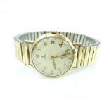 A vintage gentleman's Tudor by Rolex wrist watch with a 9ct yellow gold case,