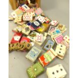 A large selection of collectable playing cards.