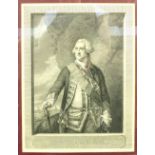 After Francis Cotes, portrait engraving of the Right Honourable Edward Lord Hawke, dated 1793,