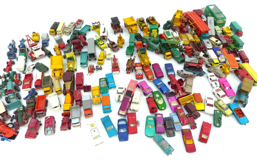 Collection of boys' and children's play-worn die cast toys, cars, lorries, tractors, fire engines, - Image 2 of 13