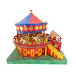 Mid 20th century scratch-built model of a showman's merry-go-round,